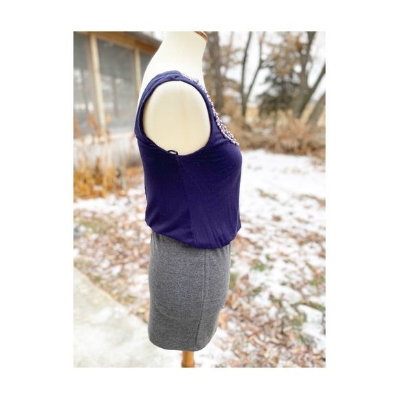 Y2K Urban Behaviour Mini Dress Beaded Scoop Jersey - Picture 8 of 13